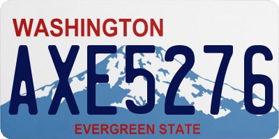 WA license plate AXE5276