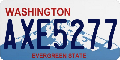 WA license plate AXE5277