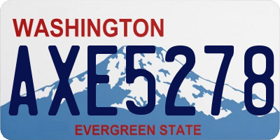 WA license plate AXE5278