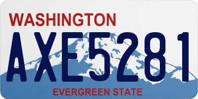 WA license plate AXE5281