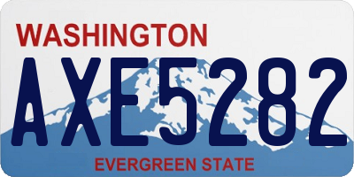 WA license plate AXE5282
