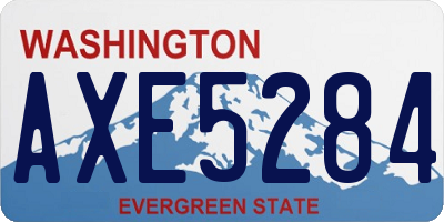 WA license plate AXE5284