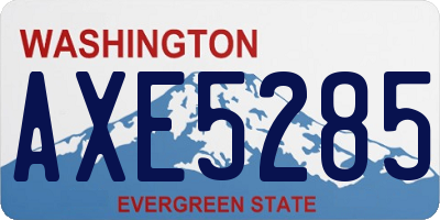 WA license plate AXE5285