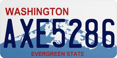 WA license plate AXE5286