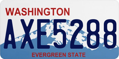 WA license plate AXE5288