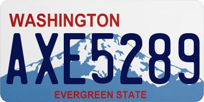 WA license plate AXE5289