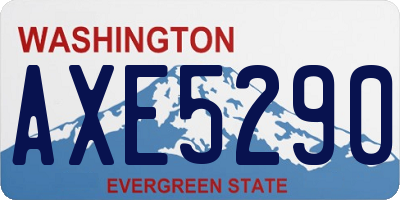 WA license plate AXE5290