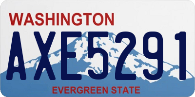 WA license plate AXE5291