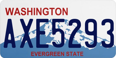WA license plate AXE5293