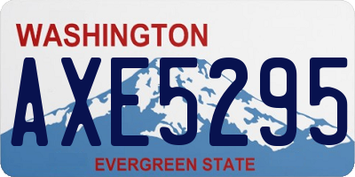 WA license plate AXE5295