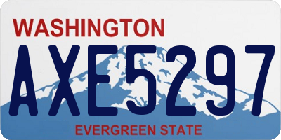 WA license plate AXE5297