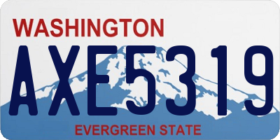 WA license plate AXE5319