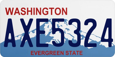 WA license plate AXE5324