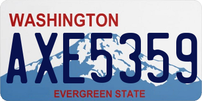 WA license plate AXE5359