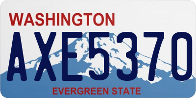WA license plate AXE5370