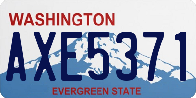 WA license plate AXE5371