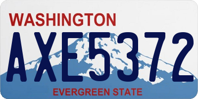 WA license plate AXE5372