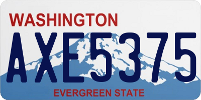 WA license plate AXE5375
