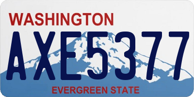 WA license plate AXE5377