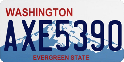 WA license plate AXE5390