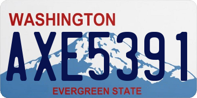 WA license plate AXE5391