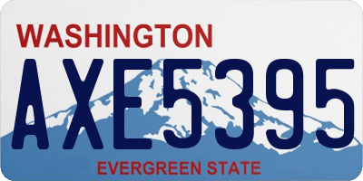 WA license plate AXE5395