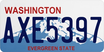 WA license plate AXE5397