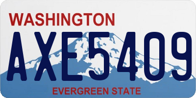 WA license plate AXE5409