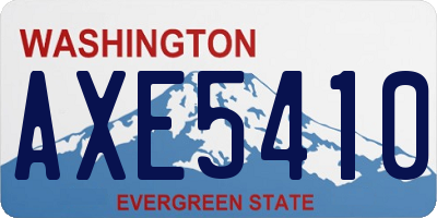 WA license plate AXE5410