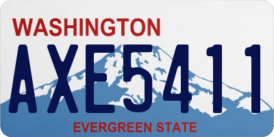 WA license plate AXE5411