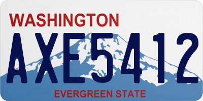 WA license plate AXE5412