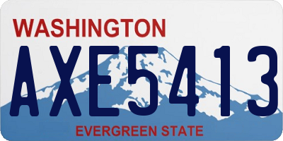 WA license plate AXE5413