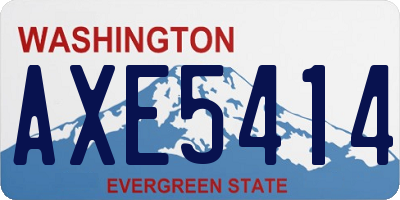 WA license plate AXE5414
