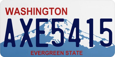 WA license plate AXE5415