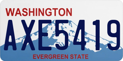 WA license plate AXE5419