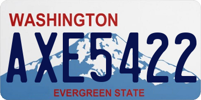 WA license plate AXE5422