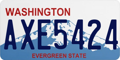WA license plate AXE5424