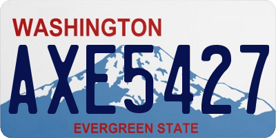 WA license plate AXE5427