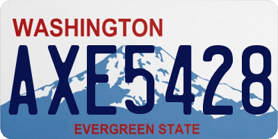WA license plate AXE5428