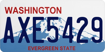 WA license plate AXE5429