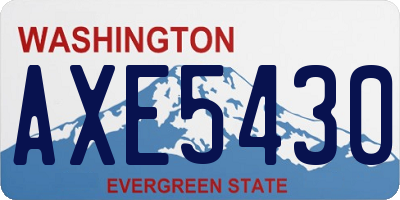 WA license plate AXE5430