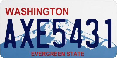 WA license plate AXE5431
