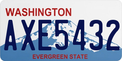 WA license plate AXE5432