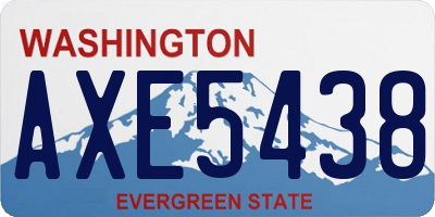 WA license plate AXE5438