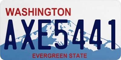 WA license plate AXE5441