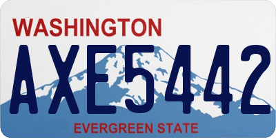 WA license plate AXE5442