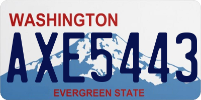 WA license plate AXE5443