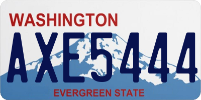 WA license plate AXE5444