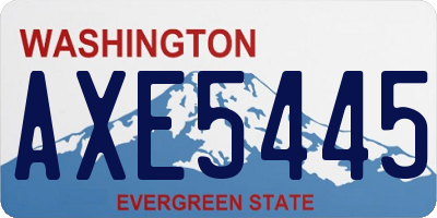 WA license plate AXE5445