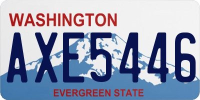 WA license plate AXE5446